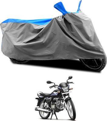 PAGORA Waterproof Two Wheeler Cover for Hero(Splendor PRO, Grey, Blue)