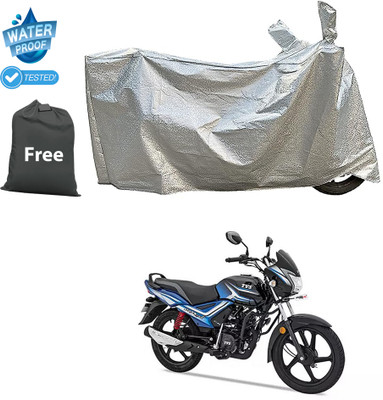 CODOKI Waterproof Two Wheeler Cover for TVS(Star City Plus BS6, Silver)