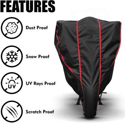 AYSHU Waterproof Two Wheeler Cover for Hero(Electric Cruz, Black, Red)