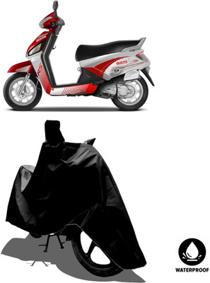 Amexride Waterproof Two Wheeler Cover for Mahindra(Gusto Electric, Black)