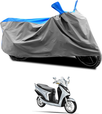 CODOKI Waterproof Two Wheeler Cover for Hero(Leap Hybrid SES, Grey, Blue)