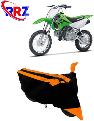 RRZ Waterproof Two Wheeler Cover for Kawasaki(KLX 110, Black, Orange)