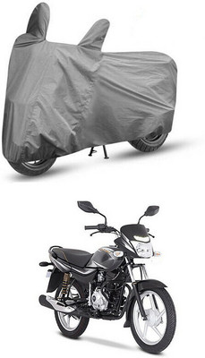 Mdstar Waterproof Two Wheeler Cover for Bajaj(Platina 110 H-Gear, Grey)