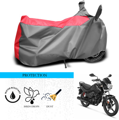 ANTHUB Waterproof Two Wheeler Cover for Hero(Passion, Grey, Red)