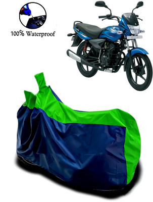 Autofly Waterproof Two Wheeler Cover for Bajaj(Platina 100 DTS-i, Blue, Green)