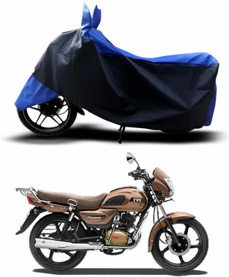 ANTHUB Two Wheeler Cover for TVS(Radeon, Blue, Black)