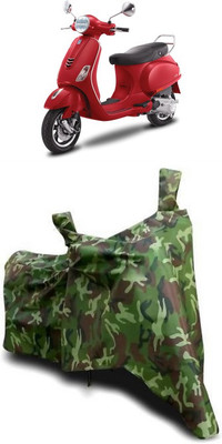 ATBROTHERS Waterproof Two Wheeler Cover for Vespa(VXL 125 BS6, Multicolor, Green)