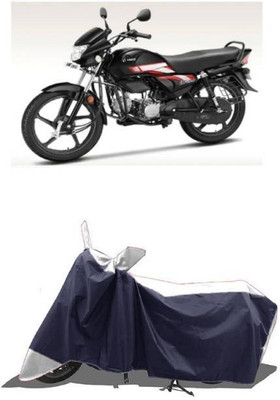 RAAMKM Two Wheeler Cover for Hero, Honda, Bajaj, TVS, Yamaha(Electric Atria, White, Black)