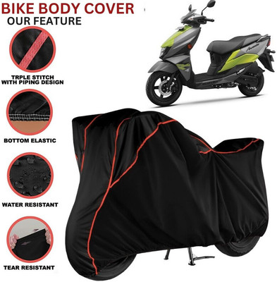 kerwa Waterproof Two Wheeler Cover for Suzuki(Avenis 125, Black, Red)