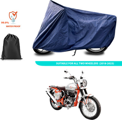 CODOKI Waterproof Two Wheeler Cover for Royal Enfield(Bullet Trials 350, Blue)