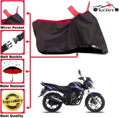 KEDIT Two Wheeler Cover for Bajaj(Discover 150 f, Red, Black)
