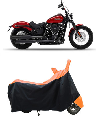 Coxtor Waterproof Two Wheeler Cover for Harley Davidson(Street Bob, Orange)