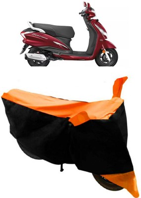 ABORDABLE Two Wheeler Cover for Hero(Destini 125, Black, Orange)