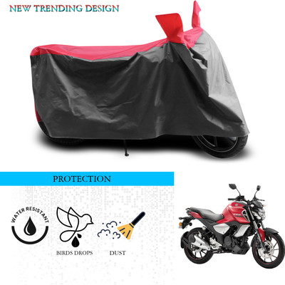 ANTHUB Waterproof Two Wheeler Cover for Yamaha(FZ V3, Grey, Red)