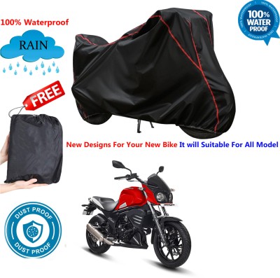 OliverX Waterproof Two Wheeler Cover for Mahindra(MOJO XT 300, Black)