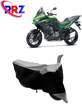 RRZ Waterproof Two Wheeler Cover for Kawasaki(Versys 1000, Black, Grey)