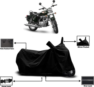 Amexride Two Wheeler Cover for Royal Enfield(Standardv BS6, Black)