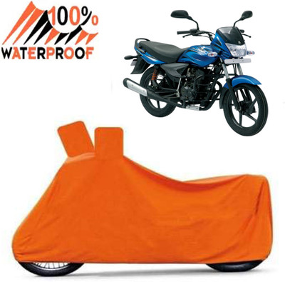 Autoinnovation Waterproof Two Wheeler Cover for Bajaj(Platina 100, Orange)