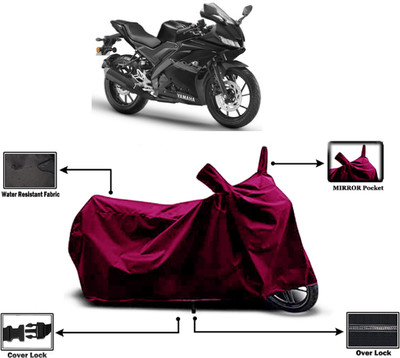 Amexride Two Wheeler Cover for Yamaha(YZF R15S, Maroon)
