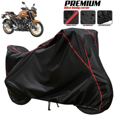 AutoGalaxy Waterproof Two Wheeler Cover for Yamaha(FZ-S, Black, Red, Multicolor)