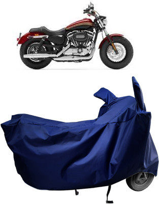 Amexride Two Wheeler Cover for Harley Davidson(1200 Custom, Blue)