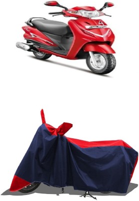 SUGASHRI Waterproof Two Wheeler Cover for Hero(Duet VX 110CC BS6, Red, Blue)