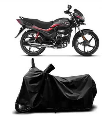 Tritika Waterproof Two Wheeler Cover for Hero(Pleasure Plus, Black)