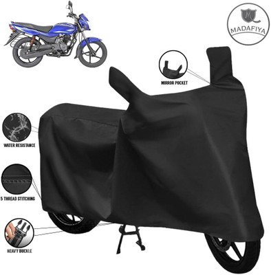 MADAFIYA Waterproof Two Wheeler Cover for Bajaj(Platina 125, Black)
