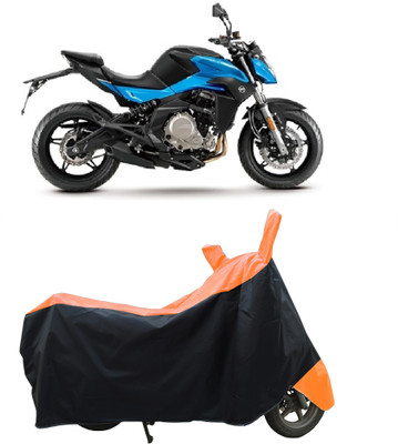 Coxtor Waterproof Two Wheeler Cover for CFMoto(650 NK, Orange)