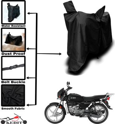 KEDIT Two Wheeler Cover for Universal For Bike(MotoCorp Splendor Plus, Black)
