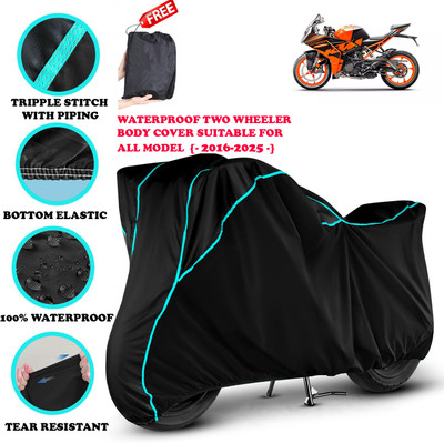 AutoGalaxy Waterproof Two Wheeler Cover for KTM(RC 200 BS6, Black)