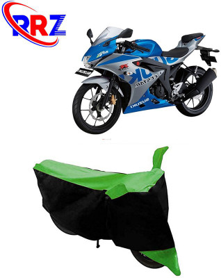 RRZ Waterproof Two Wheeler Cover for Suzuki(GSX R150, Black, Green)