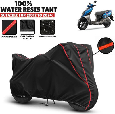 Mwiss Waterproof Two Wheeler Cover for Suzuki(Avenis 125, Black, Red)