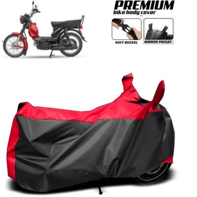 smwzxyu Waterproof Two Wheeler Cover for TVS(XL 100 Comfort, Red, Black)