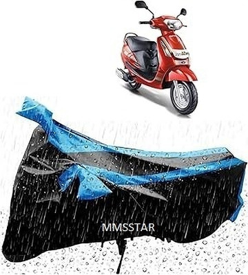 Mdstar Waterproof Two Wheeler Cover for Honda(Pulsar 135 LS DTS-i, Blue, Black)