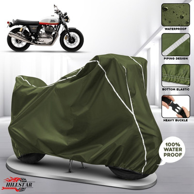 HILLSTAR Waterproof Two Wheeler Cover for Royal Enfield(Interceptor 650, Green, White)