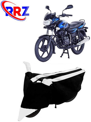 RRZ Waterproof Two Wheeler Cover for Bajaj(Discover 110, Black, White)
