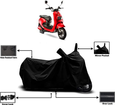 Amexride Two Wheeler Cover for Evolet(Pony BS6, Black)
