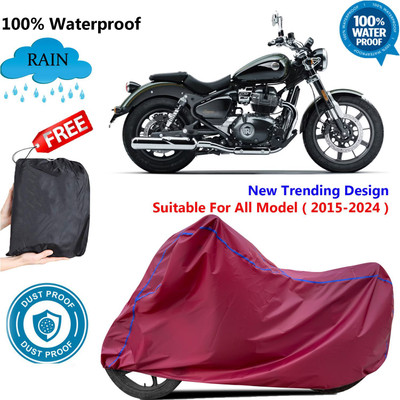 AutoGalaxy Waterproof Two Wheeler Cover for Royal Enfield(Meteor BS6, Maroon)