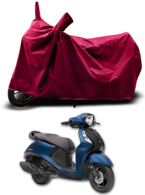 KEDIT Two Wheeler Cover for Yamaha(Fascino 125 FI, Maroon)
