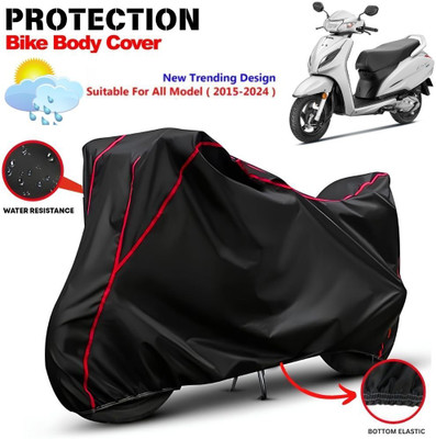 AutoGalaxy Waterproof Two Wheeler Cover for Honda(Activa 125, Black, Red)