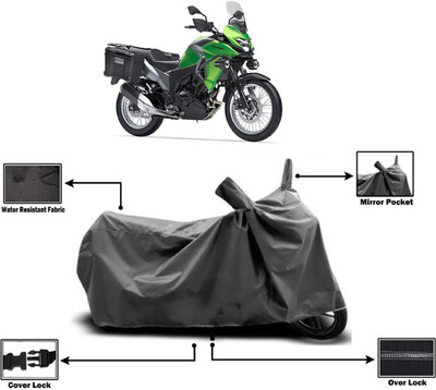 Amexride Two Wheeler Cover for Kawasaki(Versys-X 300, Grey)