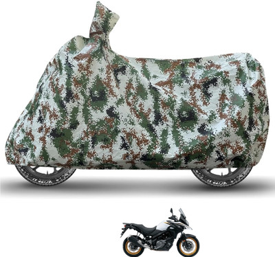 Caronix Waterproof Two Wheeler Cover for Suzuki(V-Strom 650 XT, Green)