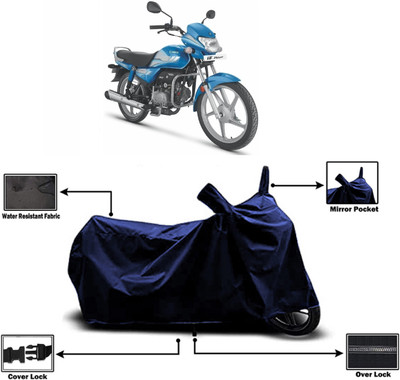 Amexride Two Wheeler Cover for Hero(MotoCorp HF Deluxe, Blue)