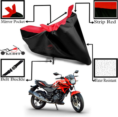 KEDIT Two Wheeler Cover for Hero(Xtreme 200R, Red, Black)