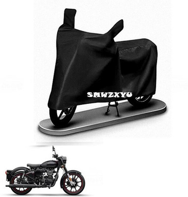 SK AUTO Waterproof Two Wheeler Cover for Royal Enfield(Hunter 350, Black)