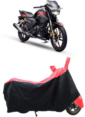 CRONEX Waterproof Two Wheeler Cover for TVS(Apache RTR 180, Black, Red)