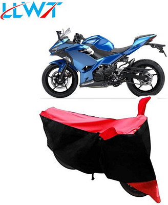 KPIND Waterproof Two Wheeler Cover for Kawasaki(Ninja 250, Black, Red)