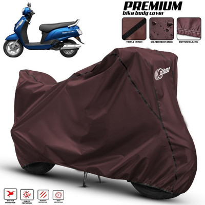 AUTOCAD Waterproof Two Wheeler Cover for Suzuki(Access, Maroon, Black)