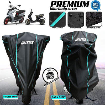 AutoGalaxy Waterproof Two Wheeler Cover for Ather(450 X, Black)